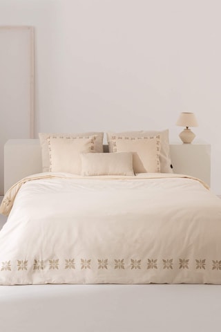 Copripiumino in raso di cotone 157 fili/cm² Ferreira  - Beige