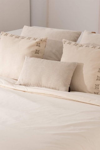 Copripiumino in raso di cotone 157 fili/cm² Ferreira  - Beige