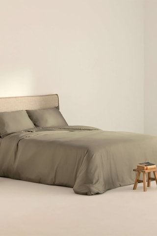 Copripiumino in raso di cotone 157 fili/cm² 120 - Kaki