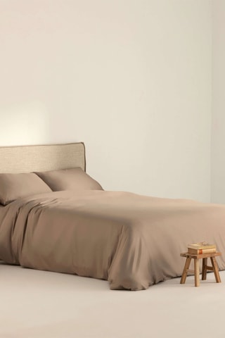 Copripiumino in raso di cotone 157 fili/cm² 120 - Beige
