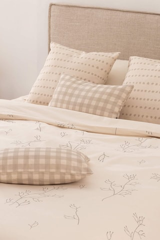 Copripiumino in raso di cotone 157 fili/cm² Alzira - Beige