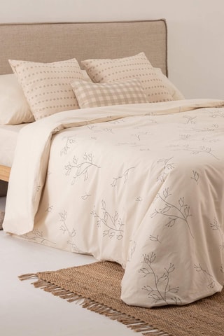 Copripiumino in raso di cotone 157 fili/cm² Alzira - Beige