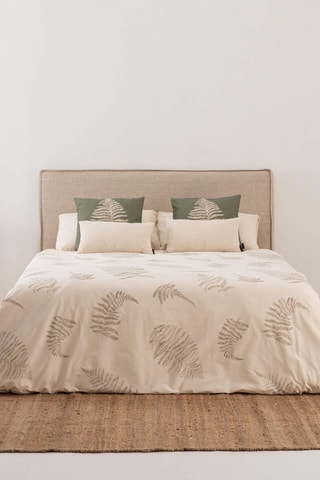 Copripiumino in raso di cotone 157 fili/cm² Biar - Beige e verde