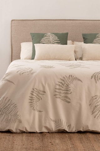 Copripiumino in raso di cotone 157 fili/cm² Biar - Beige e verde