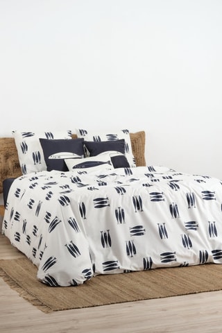 Copripiumino in cotone 78 fili/cm² Oropesa - Bianco e blu
