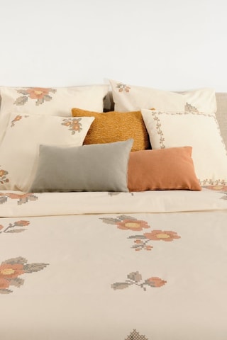 Copripiumino in cotone 78 fili/cm² Aldaia - Beige e arancione