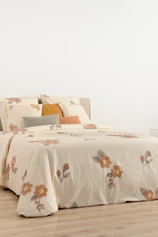 Copripiumino in cotone 78 fili/cm² Aldaia - Beige e arancione