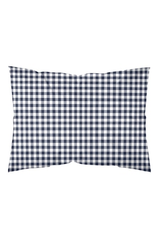 Federa in parcalle di cotone 79 fili/cm² Calafat - Navy