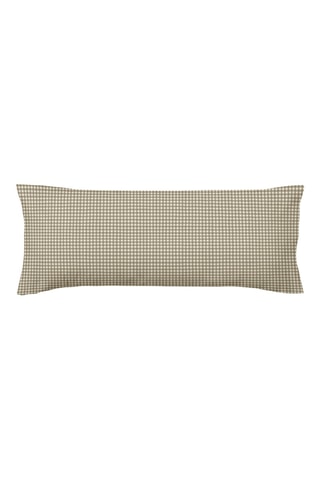 Federa in parcalle di cotone 79 fili/cm² Aielo - Marrone