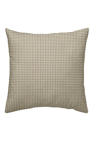 Federa in parcalle di cotone 79 fili/cm² Aielo - Marrone