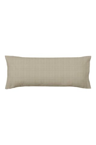 Federa in parcalle di cotone 79 fili/cm² Aielo - Marrone