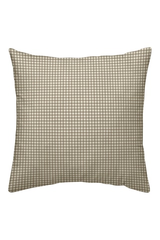 Federa in parcalle di cotone 79 fili/cm² Aielo - Marrone