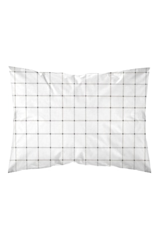 Federa in parcalle di cotone 79 fili/cm² Daimus - Grigio