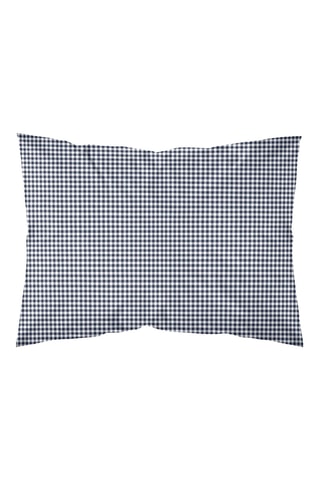 Federa in parcalle di cotone 79 fili/cm² Calafat - Navy