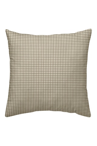 Federa in parcalle di cotone 79 fili/cm² Aielo - Marrone