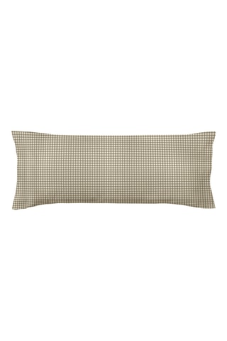 Federa in parcalle di cotone 79 fili/cm² Aielo - Marrone