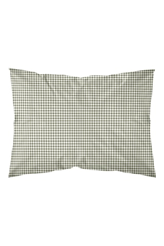 Federa in parcalle di cotone 79 fili/cm² Aielo Verde Pequeño - Verde