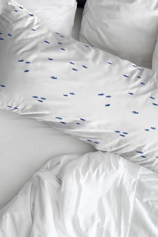 Federa in parcalle di cotone 79 fili/cm² Bellreguard - Bianco