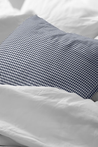 Federa in parcalle di cotone 79 fili/cm² Calafat - Navy