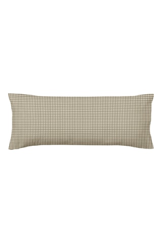 Federa in parcalle di cotone 79 fili/cm² Aielo - Marrone