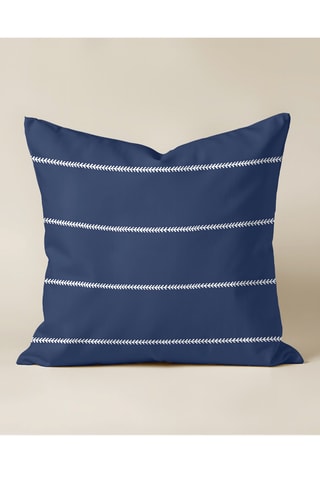Copricuscino Piles - Blu e bianco - 50 x 50 cm