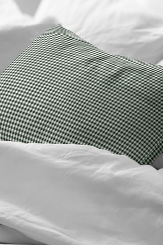 Federa in parcalle di cotone 79 fili/cm² Aielo - Verde