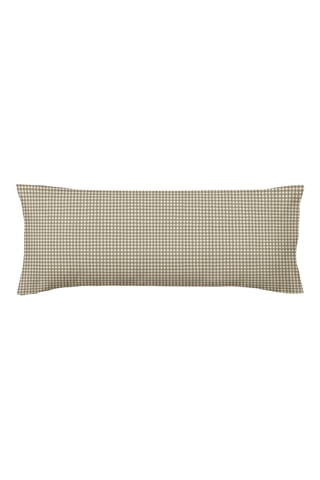 Federa in parcalle di cotone 79 fili/cm² Aielo - Marrone