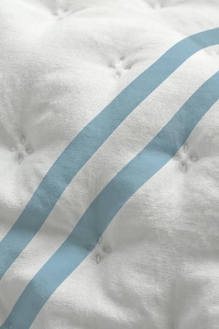 Cobre-leito Oliva - Branco e azul