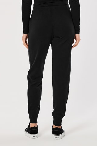 Fleece Joggingbroek Hoge Taille - Zwart
