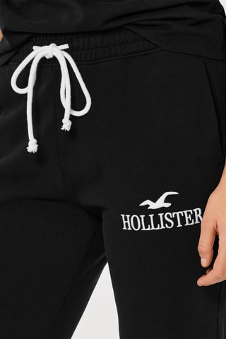 Fleece Joggingbroek Hoge Taille - Zwart