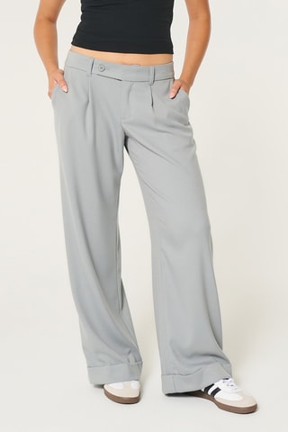Broek Wide Legs - Lichtgrijs