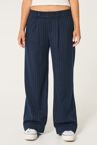 Broek Wide Legs - Marineblauw