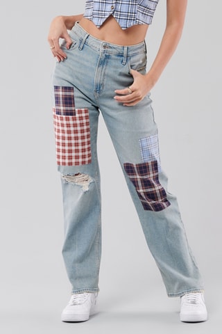 Jeans Dad Hoge Taille - Blauw