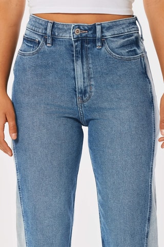 Jeans Hoge Taille Mom - Blauw