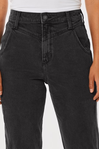 Jeans Hoge Taille Mom - Zwart