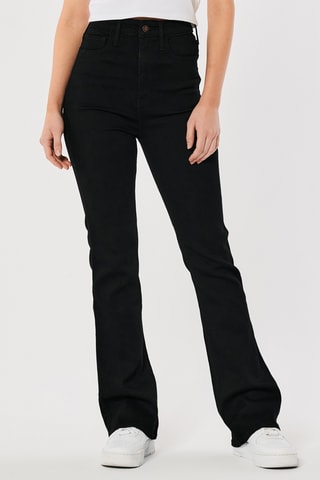 Jeans bootcut hoge taille - Zwart