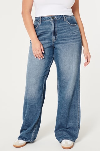 Jeans Baggy Hoge Taille - Marineblauw