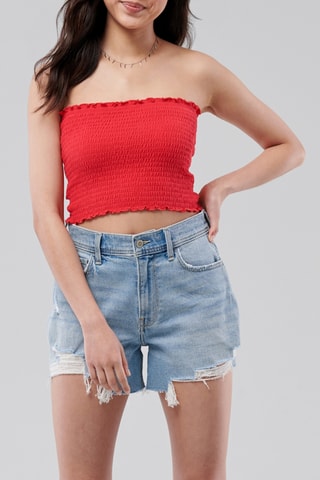 Strapless Top - Rood