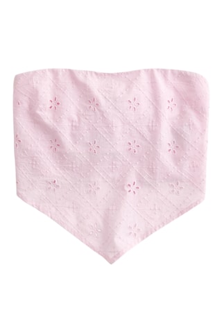 Crop top met Engelse borduursels - Roze