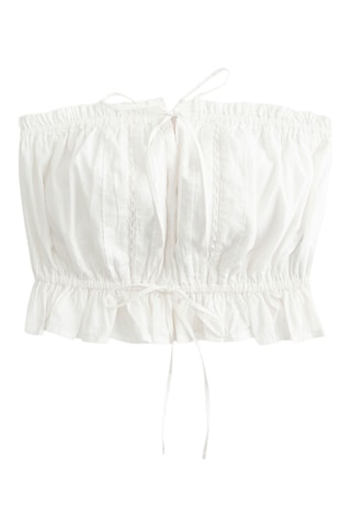 Bustier crop top - Wit