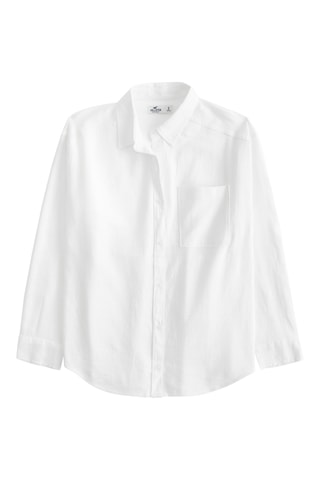 Oversized Linnen Blouse - Wit