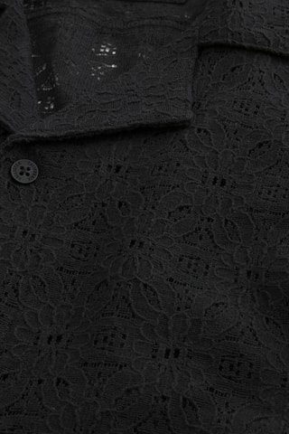 Kanten Overhemd Relaxed Fit - Zwart