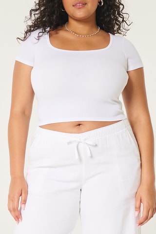 Cropped T-shirt - Wit