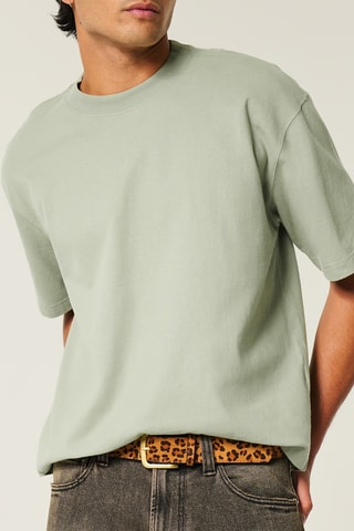T-shirt Boxy - Zeegroen