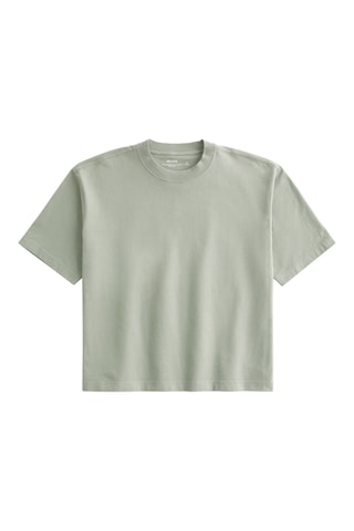 T-shirt Boxy - Zeegroen