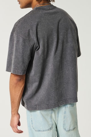 T-shirt Boxy - Gemêleerd Grijs