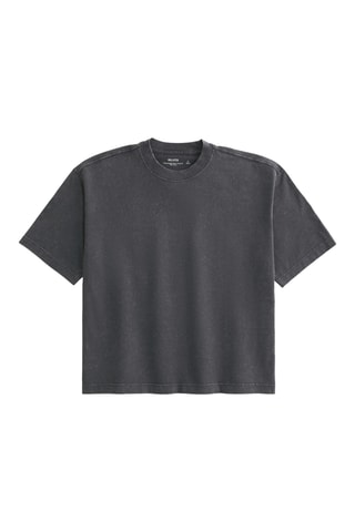 T-shirt Boxy - Gemêleerd Grijs