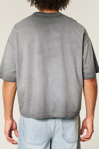 T-shirt Baggy Fit - Gemêleerd Zwart