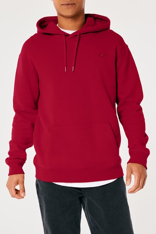 Fleece Sweater met Capuchon - Rood
