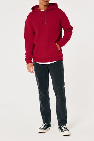 Fleece Sweater met Capuchon - Rood